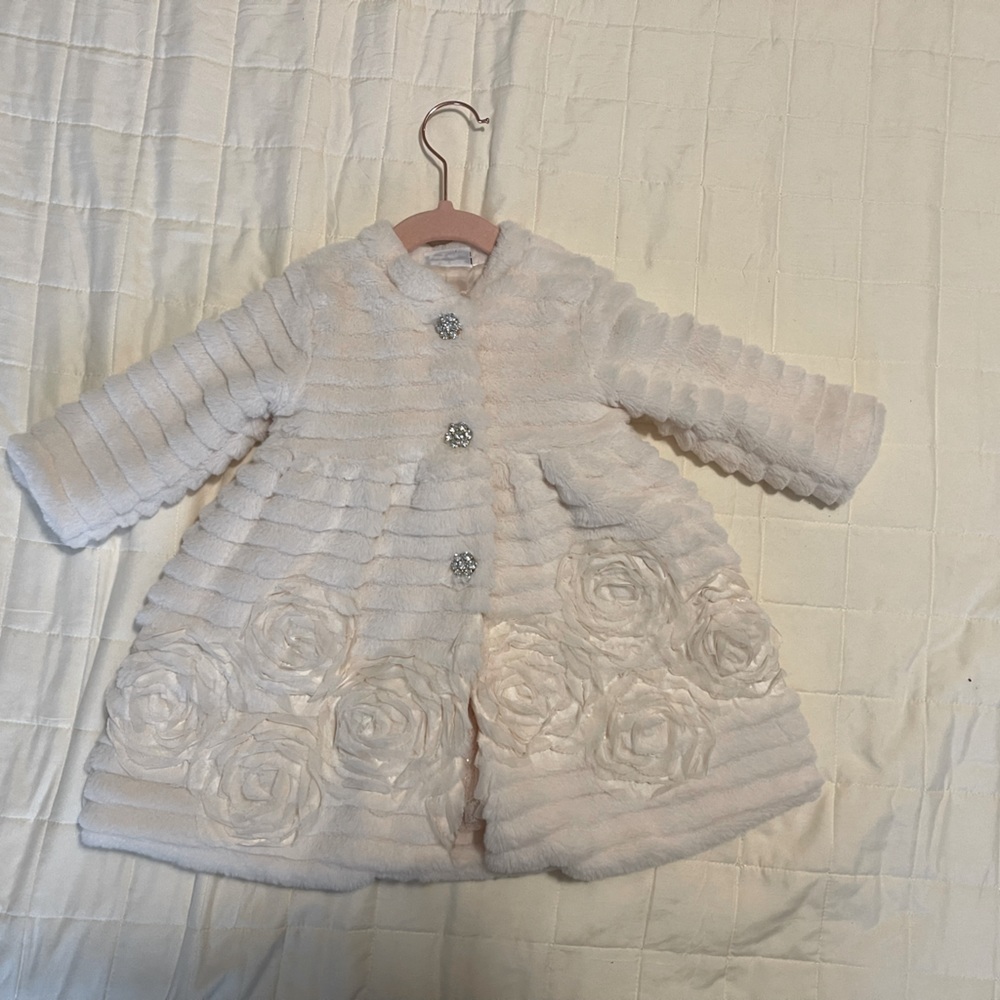 Blueberry Boulevard, 18m, White Coat and Pink Dress